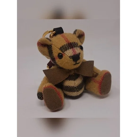 Burberry Bag Charm Thomas the Bear Bag Charm Key Chain Backpack Nova Check - Picture 2 of 12